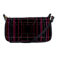 Retro Neon Grid Squares And Circle Pop Loop Motion Background Plaid Shoulder Clutch Bags