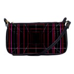 Retro Neon Grid Squares And Circle Pop Loop Motion Background Plaid Shoulder Clutch Bags Front