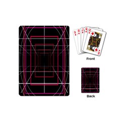 Retro Neon Grid Squares And Circle Pop Loop Motion Background Plaid Playing Cards (mini)  by Mariart