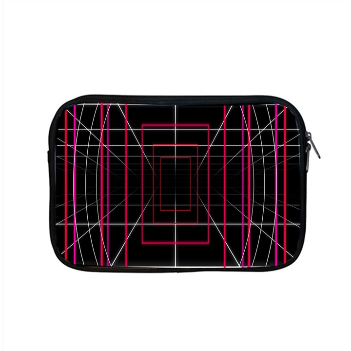 Retro Neon Grid Squares And Circle Pop Loop Motion Background Plaid Apple MacBook Pro 15  Zipper Case