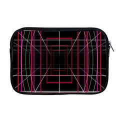 Retro Neon Grid Squares And Circle Pop Loop Motion Background Plaid Apple Macbook Pro 17  Zipper Case