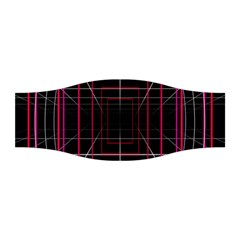 Retro Neon Grid Squares And Circle Pop Loop Motion Background Plaid Stretchable Headband