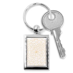 Rosette Flower Floral Key Chains (rectangle) 