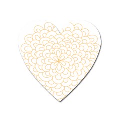 Rosette Flower Floral Heart Magnet by Mariart