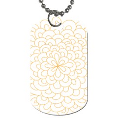 Rosette Flower Floral Dog Tag (two Sides) by Mariart