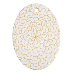 Rosette Flower Floral Oval Ornament (two Sides) by Mariart