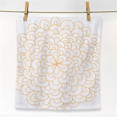 Rosette Flower Floral Face Towel by Mariart