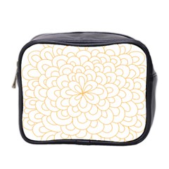 Rosette Flower Floral Mini Toiletries Bag 2-side by Mariart