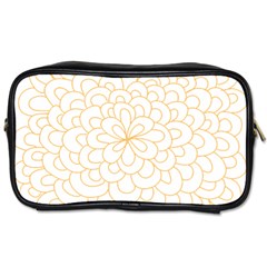 Rosette Flower Floral Toiletries Bags 2-side by Mariart