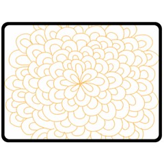 Rosette Flower Floral Fleece Blanket (large) 