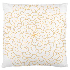 Rosette Flower Floral Large Cushion Case (one Side)