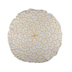 Rosette Flower Floral Standard 15  Premium Round Cushions