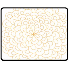 Rosette Flower Floral Double Sided Fleece Blanket (medium) 