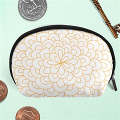 Rosette Flower Floral Accessory Pouches (large)  by Mariart