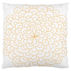 Rosette Flower Floral Standard Flano Cushion Case (one Side)