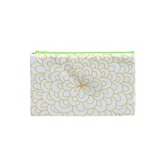 Rosette Flower Floral Cosmetic Bag (xs)