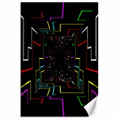 Seamless 3d Animation Digital Futuristic Tunnel Path Color Changing Geometric Electrical Line Zoomin Canvas 20  X 30  