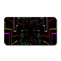 Seamless 3d Animation Digital Futuristic Tunnel Path Color Changing Geometric Electrical Line Zoomin Medium Bar Mats by Mariart