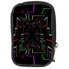 Seamless 3d Animation Digital Futuristic Tunnel Path Color Changing Geometric Electrical Line Zoomin Compact Camera Cases