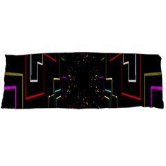 Seamless 3d Animation Digital Futuristic Tunnel Path Color Changing Geometric Electrical Line Zoomin Body Pillow Case (dakimakura) by Mariart