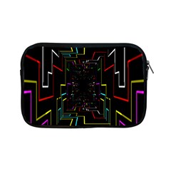 Seamless 3d Animation Digital Futuristic Tunnel Path Color Changing Geometric Electrical Line Zoomin Apple Ipad Mini Zipper Cases by Mariart