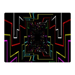 Seamless 3d Animation Digital Futuristic Tunnel Path Color Changing Geometric Electrical Line Zoomin Double Sided Flano Blanket (mini)  by Mariart