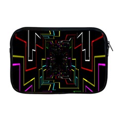 Seamless 3d Animation Digital Futuristic Tunnel Path Color Changing Geometric Electrical Line Zoomin Apple Macbook Pro 17  Zipper Case by Mariart