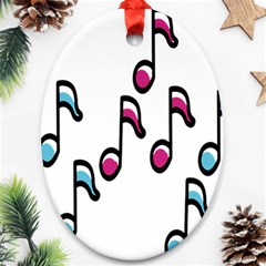 Sound Advice Royalty Free Music Blue Red Ornament (oval)