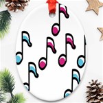 Sound Advice Royalty Free Music Blue Red Ornament (Oval) Front