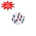 Sound Advice Royalty Free Music Blue Red 1  Mini Magnet (10 pack)  Front