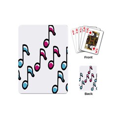 Sound Advice Royalty Free Music Blue Red Playing Cards (mini)  by Mariart