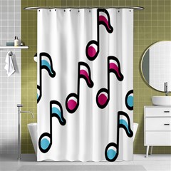 Sound Advice Royalty Free Music Blue Red Shower Curtain 48  X 72  (small)  by Mariart