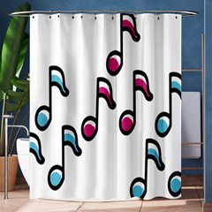 Sound Advice Royalty Free Music Blue Red Shower Curtain 60  X 72  (medium) 