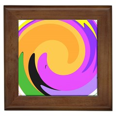 Spiral Digital Pop Rainbow Framed Tiles