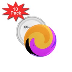 Spiral Digital Pop Rainbow 1 75  Buttons (10 Pack)