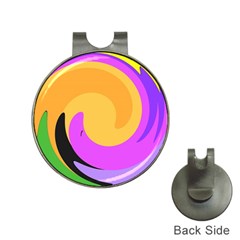 Spiral Digital Pop Rainbow Hat Clips With Golf Markers by Mariart