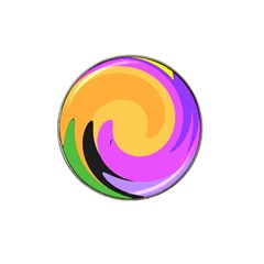 Spiral Digital Pop Rainbow Hat Clip Ball Marker by Mariart