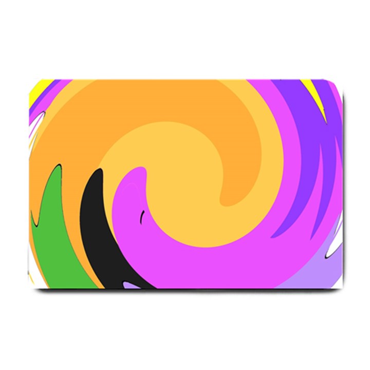 Spiral Digital Pop Rainbow Small Doormat 