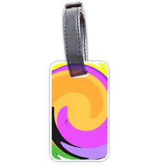 Spiral Digital Pop Rainbow Luggage Tags (one Side)  by Mariart