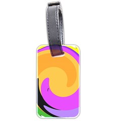 Spiral Digital Pop Rainbow Luggage Tags (two Sides) by Mariart