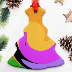 Spiral Digital Pop Rainbow Christmas Tree Ornament (two Sides) by Mariart