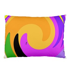 Spiral Digital Pop Rainbow Pillow Case (two Sides)