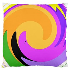 Spiral Digital Pop Rainbow Large Cushion Case (two Sides)