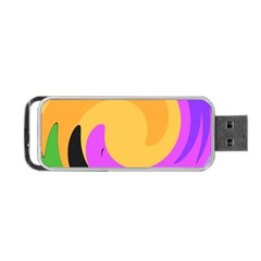 Spiral Digital Pop Rainbow Portable Usb Flash (two Sides)