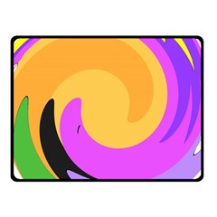 Spiral Digital Pop Rainbow Double Sided Fleece Blanket (small)  by Mariart