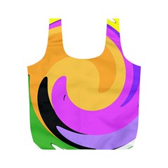 Spiral Digital Pop Rainbow Full Print Recycle Bags (m)  by Mariart