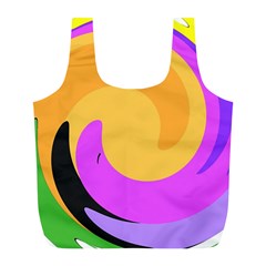 Spiral Digital Pop Rainbow Full Print Recycle Bags (l)  by Mariart