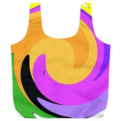 Spiral Digital Pop Rainbow Full Print Recycle Bags (l)  by Mariart