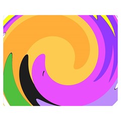 Spiral Digital Pop Rainbow Double Sided Flano Blanket (medium)  by Mariart