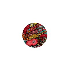 Seamless Texture Abstract Flowers Endless Background Ethnic Sea Art 1  Mini Buttons